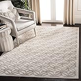 SAFAVIEH Paradise Collection Area Rug - 5'1" x 7'6", Silver, Art Deco Viscose Design, Ideal for High Traffic Areas in Living 
