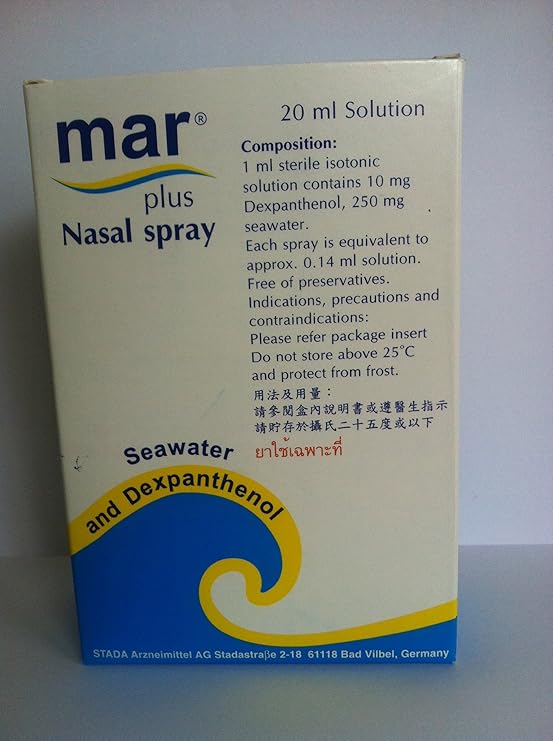 Mar plus nasal spray seawater & dexpanthenol nasal spray relieve