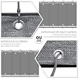 VOUNOT Balcony Privacy Screen 90x600cm HDPE Grey Wind UV Weatherproof Cover view 6