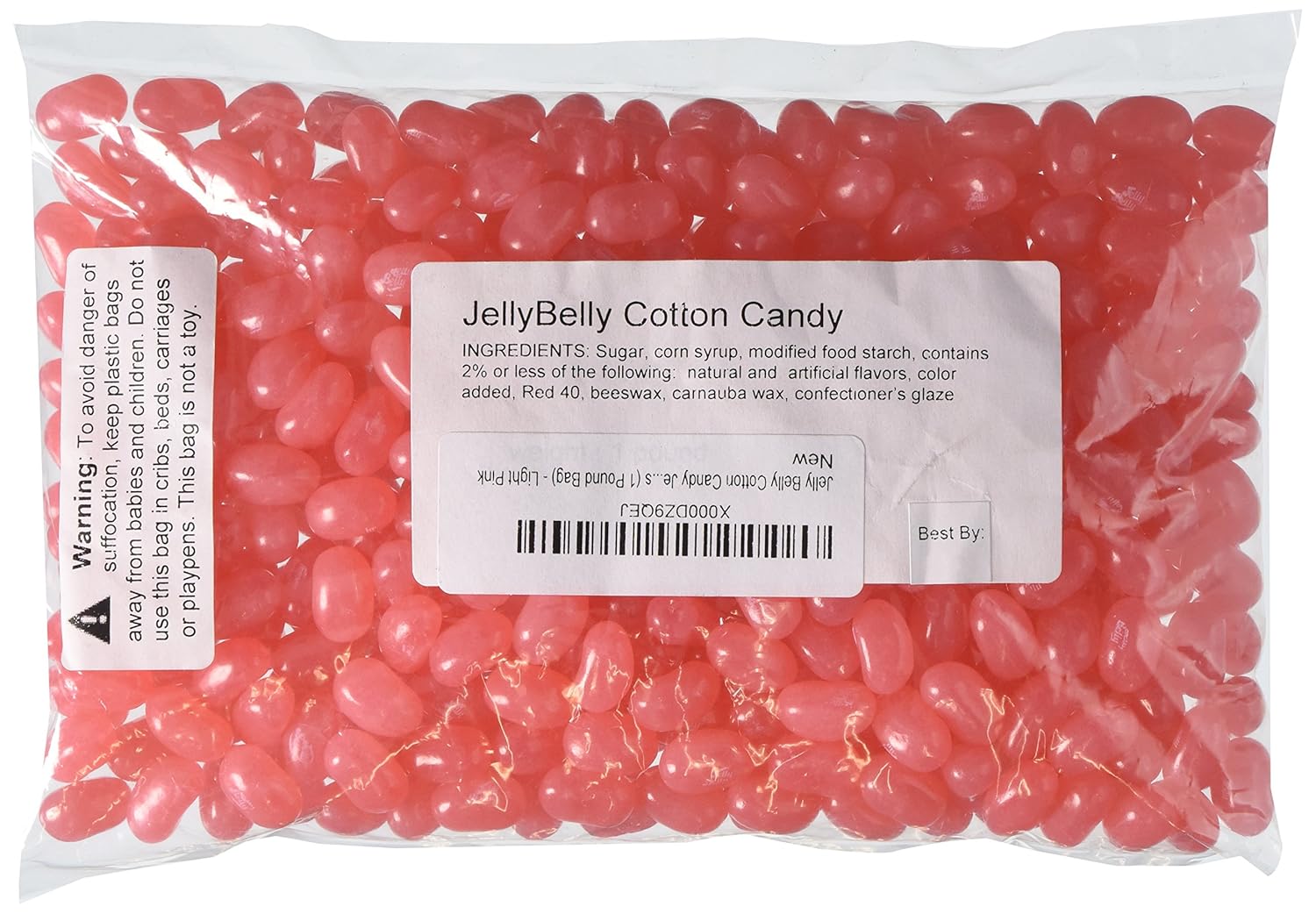 Jelly Belly Cotton Candy Jelly Beans (454 Grams Bag) Light Pink