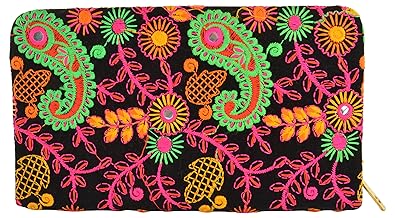 Joypur Trsorss Womens Velvet Purse (Multi-Coloured)