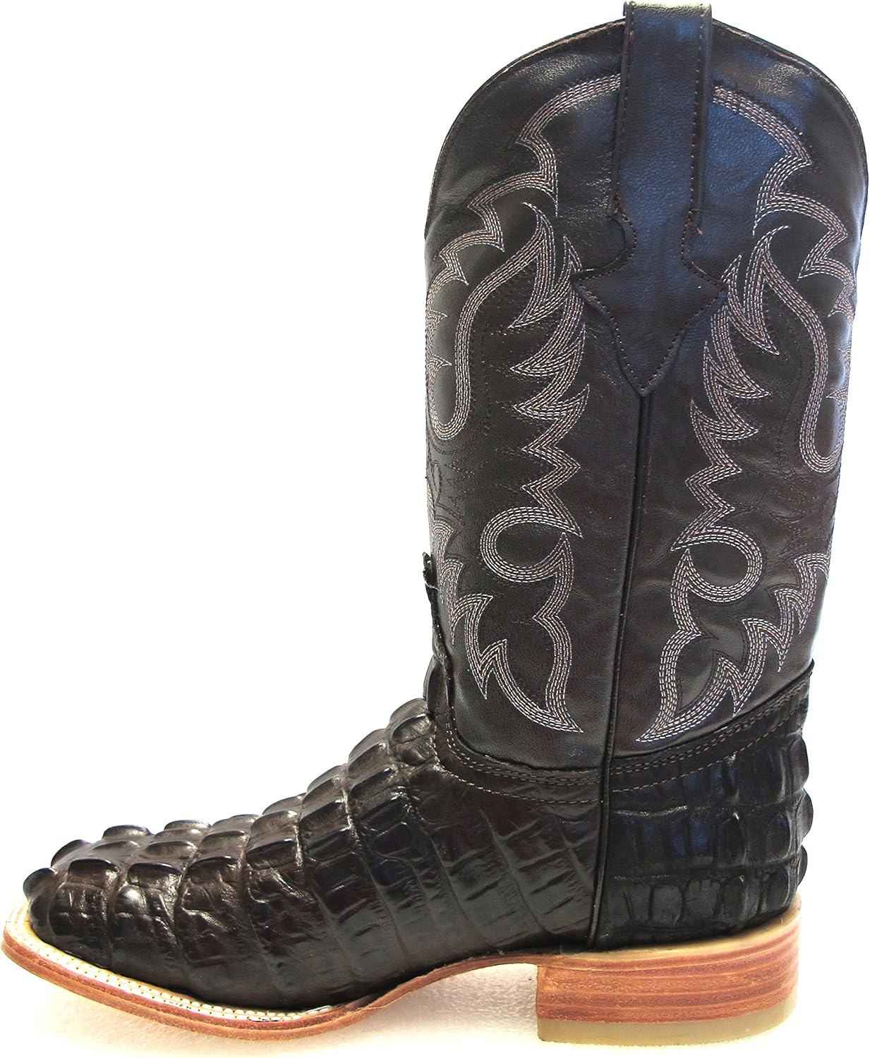 bota vaquera cuadrada para hombre