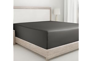 California Design Den Full Bed Fitted Sheet, Soft 400 Thread Count 100% Cotton Deep Pocket Bottom Sheet, Cooling Durable Sateen Weave Sheet for Kids & Adults (Full, Dark Gray)