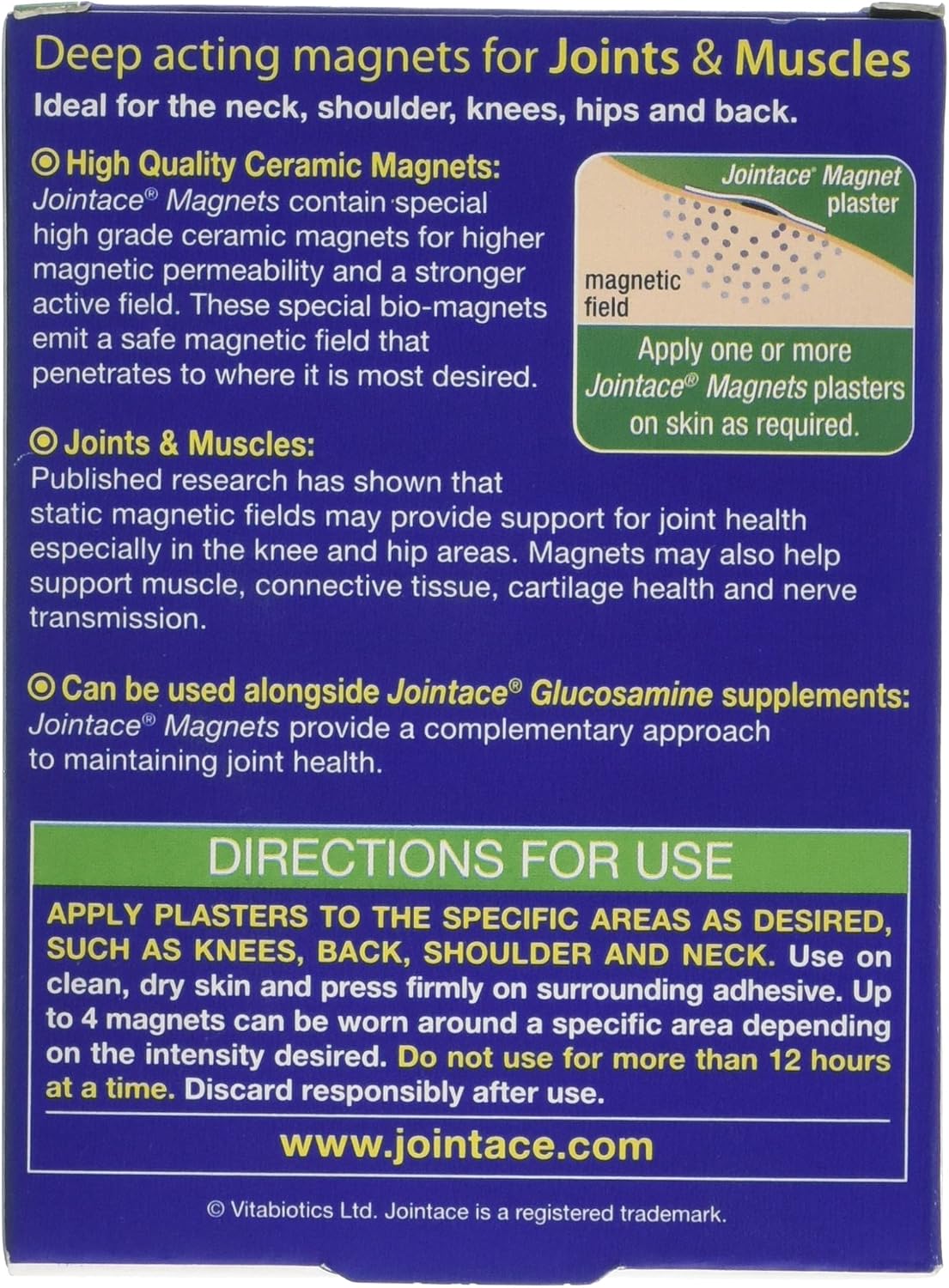 Jointace Active Magnet by Vitabiotics - Targeted Joint & Muscle Support - High-Grade, Deep-Acting Ceramic Magnets - Image 3