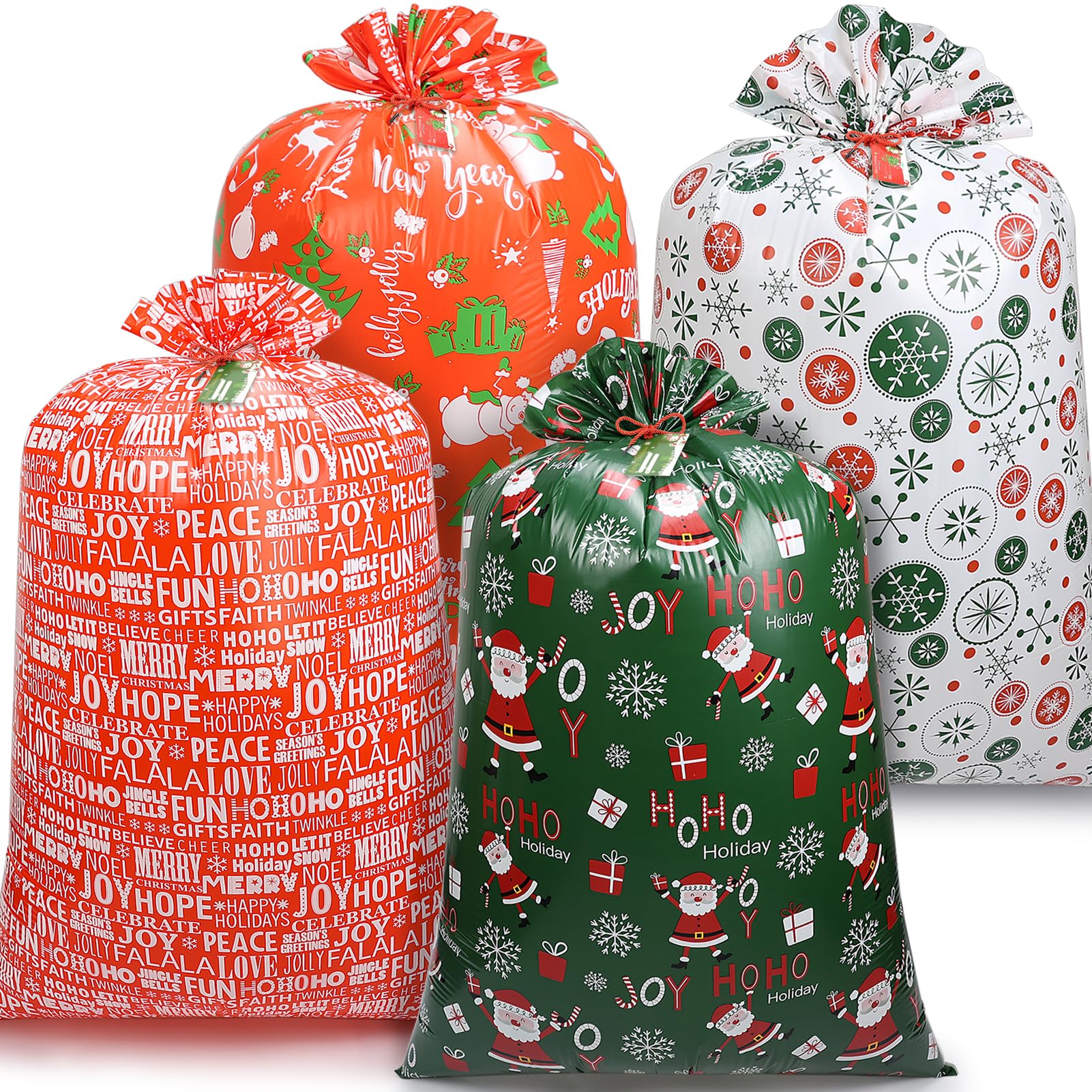 HRX Package Extra Large Christmas Gift Bags 56x36 inch 4pcs Jumbo
