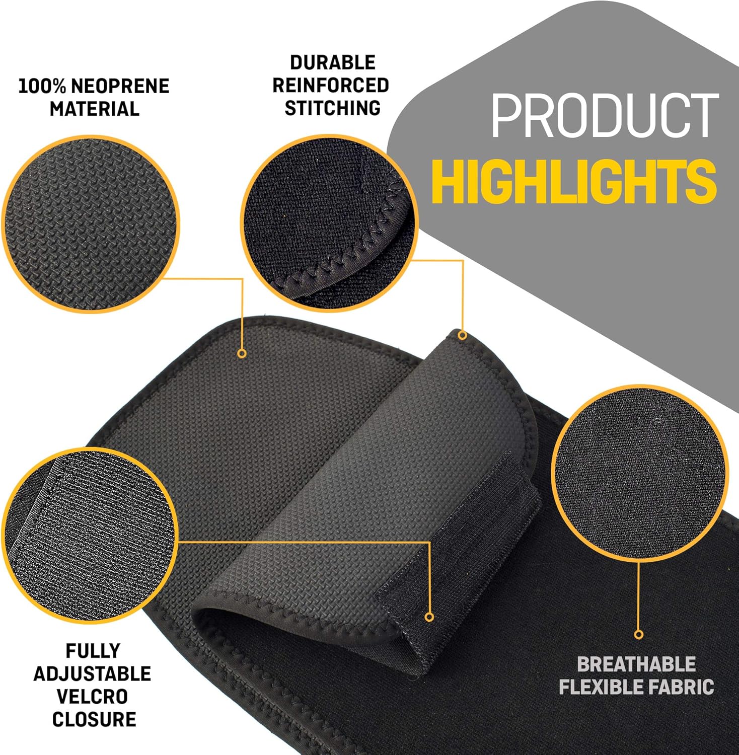 Perfotek Waist Trimmer Belt, Sweat Wrap, Stomach Slimmer, Low Back and Lumbar Support with Sauna Suit Effect, Best Abdominal Trainer (Black): Clothing