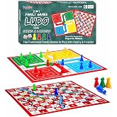 Ankit Toys &amp; Games Ludo &amp; Snakes and Ladders Board Game Set Classic 2in1 Family Fun for Kids and Adults (Standard Edition)