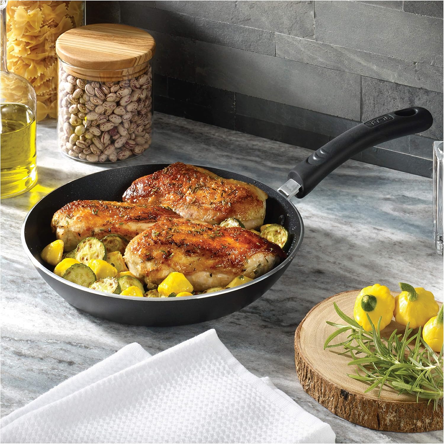 T-fal Professional Nonstick Dishwasher Safe Cookware Set, 12-Piece, Black: Kitchen & Dining