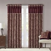Madison Park Window Curtain Faux Silk, Light Filtering, 50x84 Burgundy | Sheen Base Curtain, Rod pocket and Back Tabs Top for Living Room, Kitchen, Room Darkening Window Drape for Bedroom and Dorm
