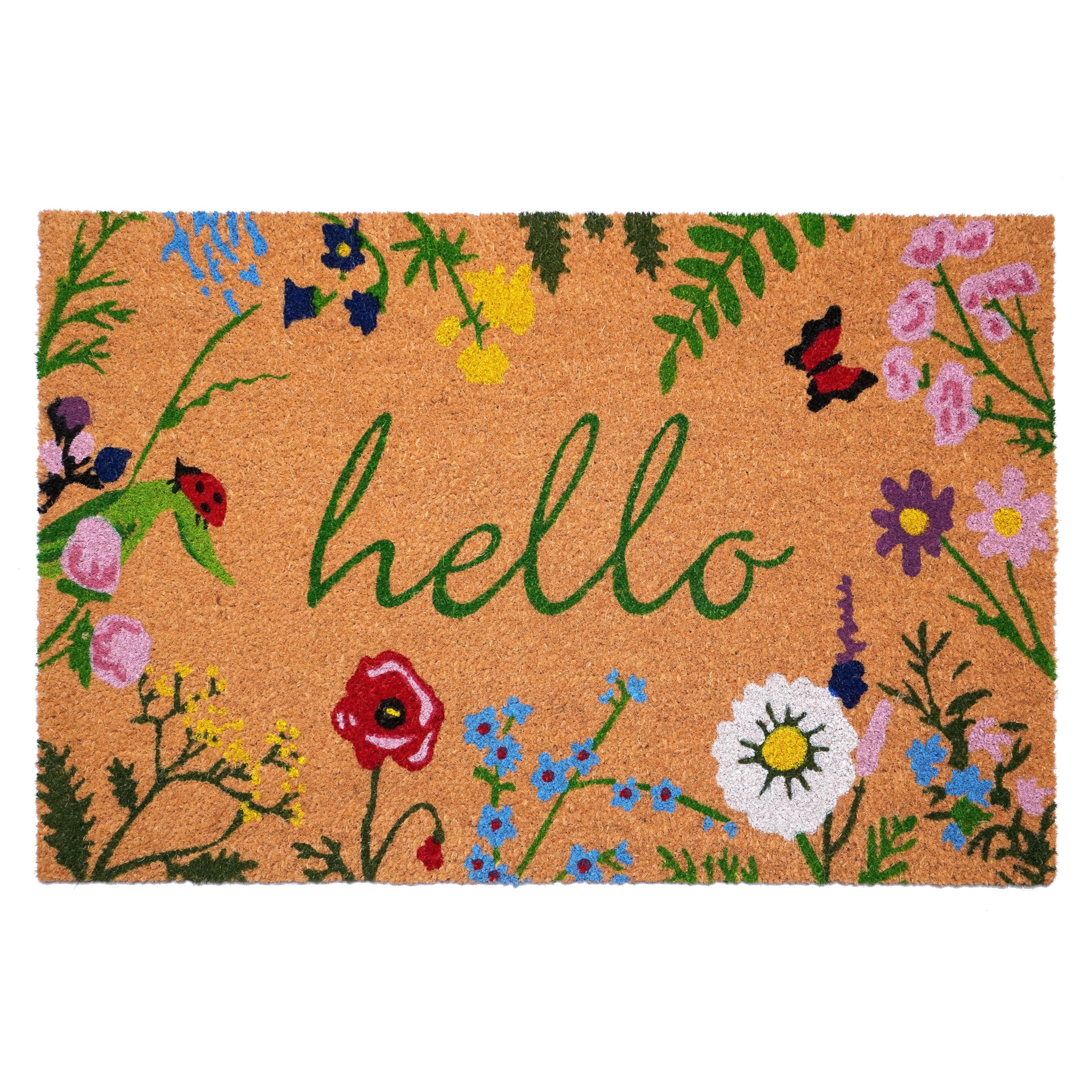 Calloway Mills 105993048 Floral Hello Doormat, 30″x48″
