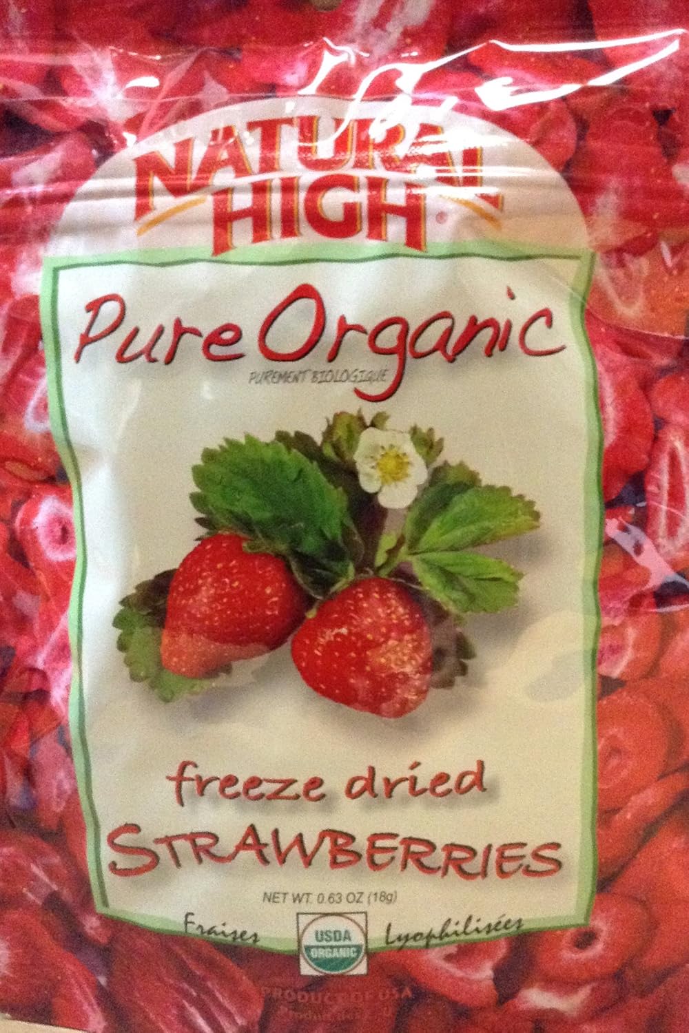 Natural High Pure Organic Freeze Dried Strawberries Amazon.ca Sports & Outdoors