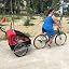 SAMAX rimorchio bici girevole a 360° 2in1 jogger - in blu