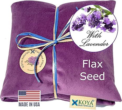Amazon Com Koya Naturals Soft Velvet Flax Seed Pit Pillow With