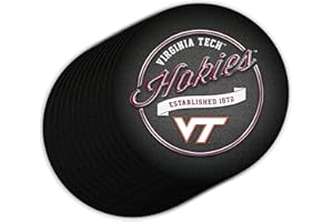 P. GRAHAM DUNN Virginia Tech Metallic 4 x 4 Paperboard Celebration Coasters Pack of 12