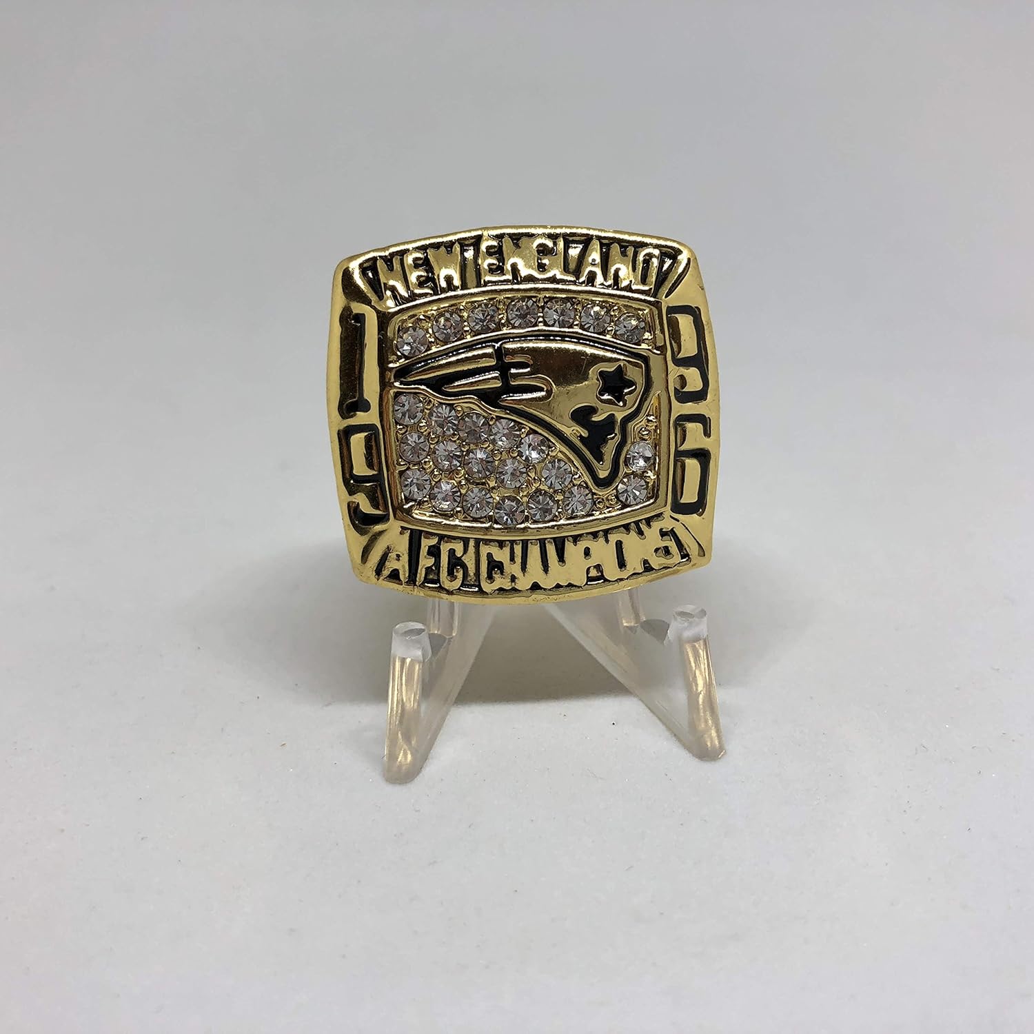 Ben Coates 87 New England Patriots High Quality Replica 1996 Afc Championship Ring Size 10 5 Silver Colored Patriots Colored Logo Usa Shipping At Amazon S Sports Collectibles Store