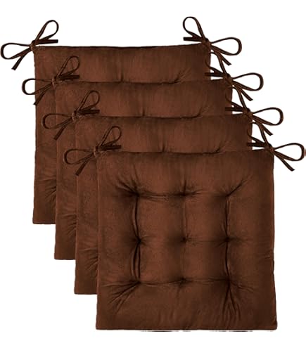 Coussin De Chaise De Bureau En Velours - 40,6x40,6x7,6 Cm, Avec Ceinture élastique Pour Fixation, Réversible - 9