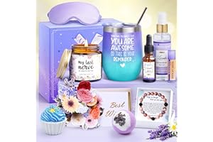 LUCOTIYA Gifts for Women, Birthday Gifts for Women Self Care Package Gifts for Women Pamper Gifts Baskets for Women Her,Friends,Mom,Wife 11 pcs Lavender Purple Gifts Mothers Day Gifts for women