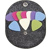 Felt Ukulele Picks,10 Piece Felt Heart Shape Pick for Ukulele Guitar Bass with pick holder case (Original 10 Pcs)