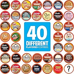 Two Rivers Coffee Flavored Coffee Pods Compatible with Keurig K Cup Brewers, Assorted Variety Pack Flavored Coffee, 40 Count
