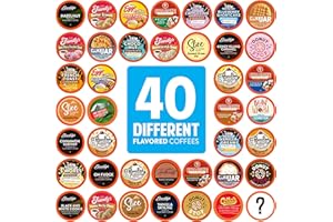Two Rivers Coffee Flavored Coffee Pods Compatible with Keurig K Cup Brewers, Assorted Flavored Coffee, 40 Count