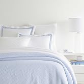 Pine Cone Hill Quinn French Blue Solid Cotton Blanket, Twin/Twin XL