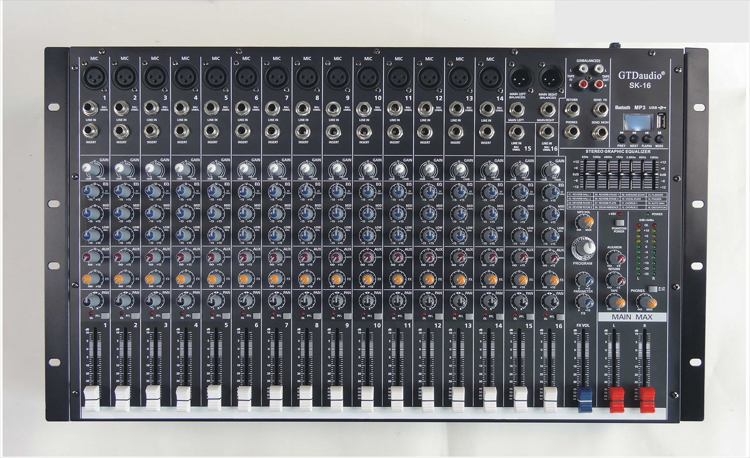 GTD-Audio 16 Channel Professional Powered Mixer