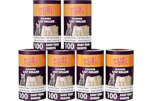 MEIQIHOME Extra Sticky Lint Roller Refills Only, 600 Easy-Tear Sheets for 3.9"-4" Lint Rollers with 1.5" Inner Diameter - Superior Cleanliness for Clothes