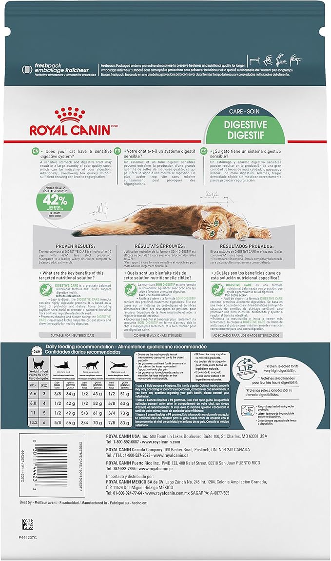 Amazon Com Royal Canin Digestive Care Dry Cat Food 3 Lb Bag Pet Supplies