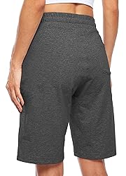 Willit Women's Shorts 10" Bermuda Cotton Long