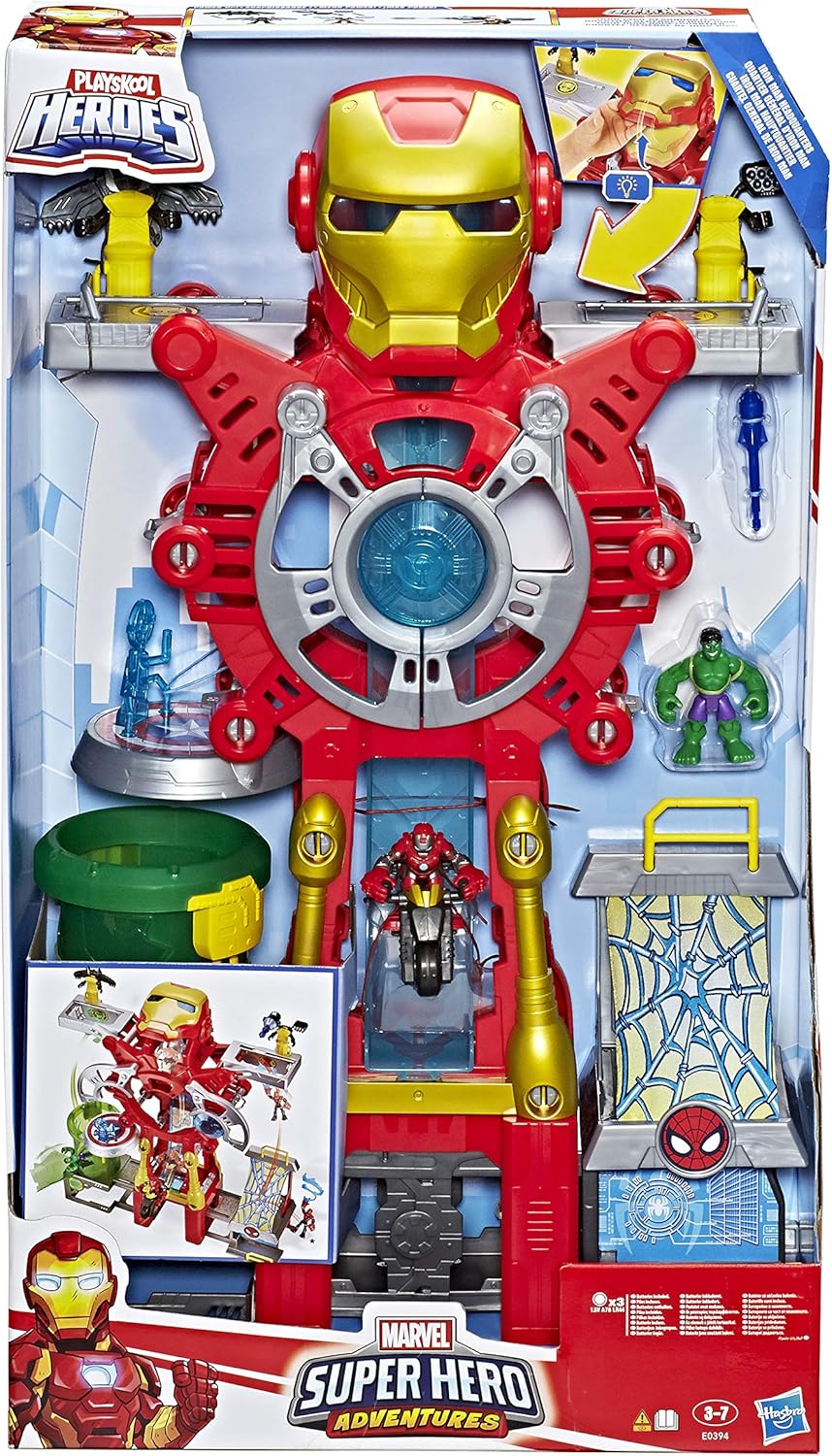 playskool marvel super hero adventures iron man headquarters