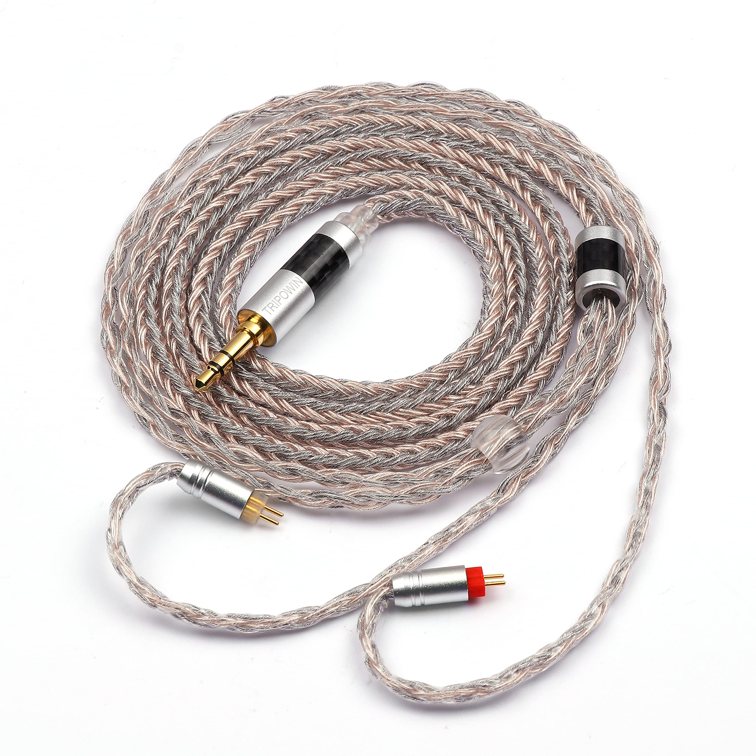 Linsoul Tripowin Jelly Upgraded 16 Core 21 Wires Per Core Silver-Plated OCC+Alloy Copper Graphene+OCC Mixed Braided Cable for Audiophile Musician