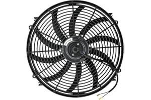 American Volt Upgraded 130 Watt Motor 12 Volt Automotive Engine Electric Radiator Cooling Fan Reversible High Performance Thermo Car Truck Cooler Best CFM (17" Inch, Single Fan)