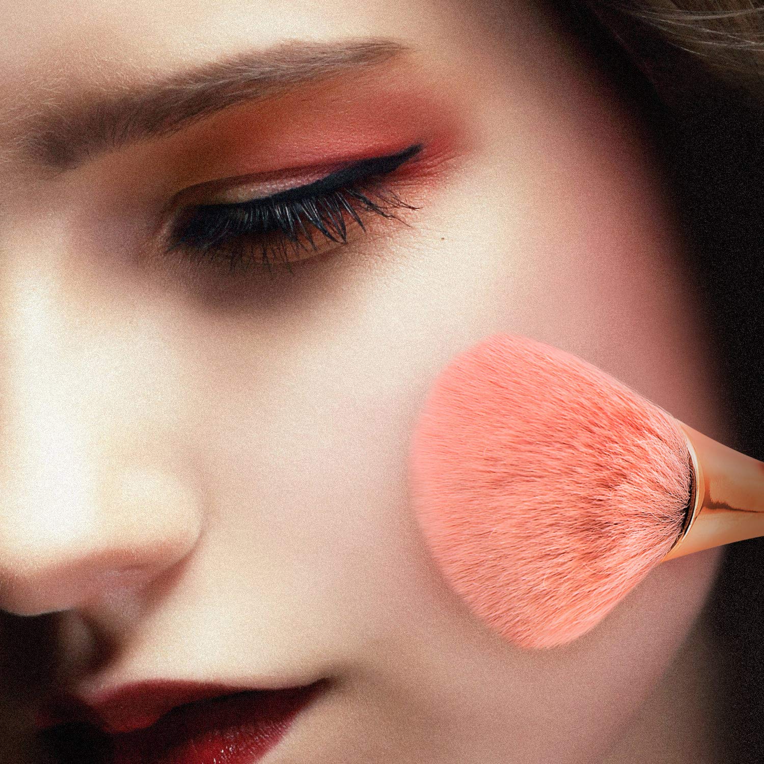 Super Large Mineral Powder Brush, Bronzer Kabuki Makeup Brush, Soft Fluffy Foundation Brush, Professional Powder Brush and Blush Brush for Daily Makeup (Grade color): Beauty