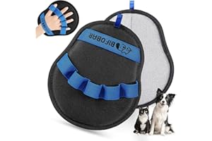 Pet Hair Removal Gloves - Magic Brush Electrostatic Mitt for Dogs & Cats, Reusable Grooming Glove - Dog Hair Remover Tool wit