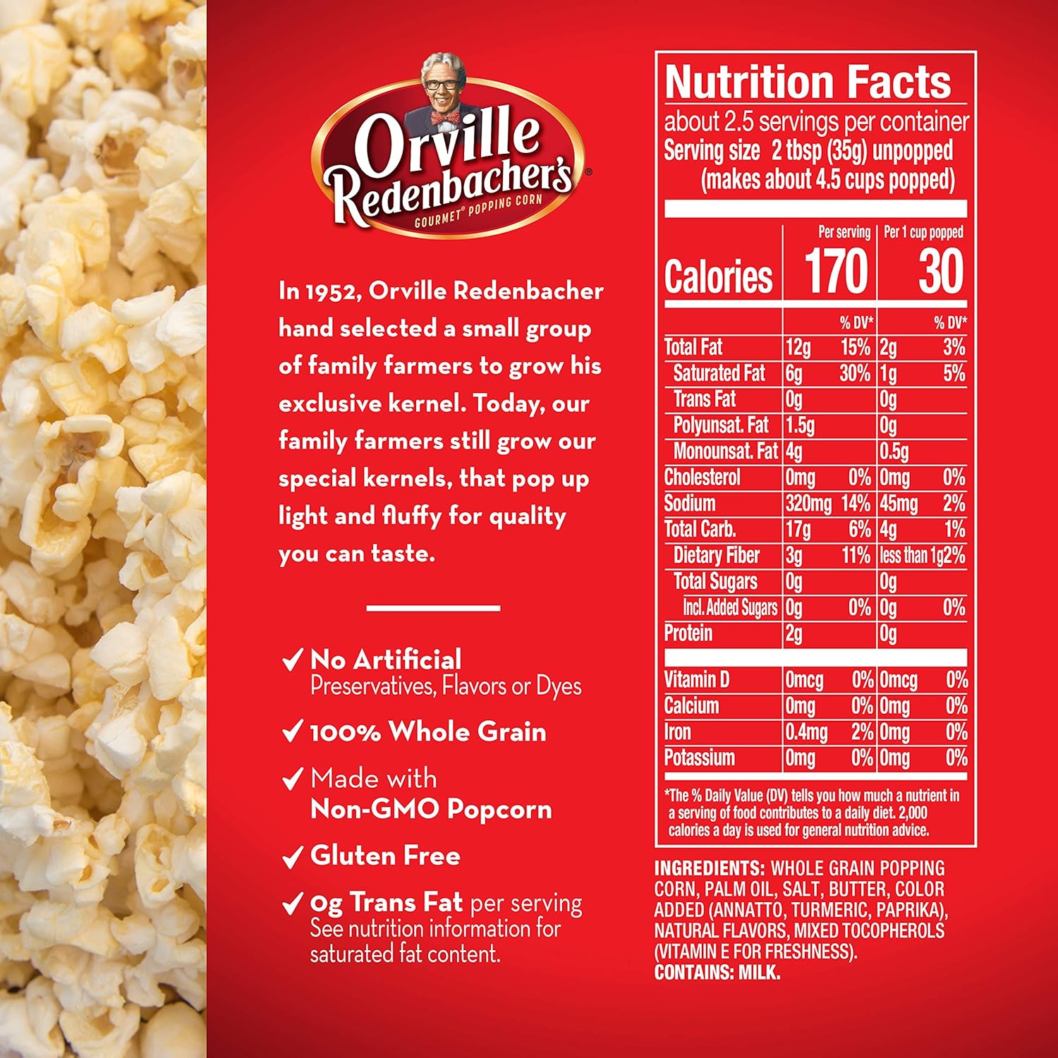 Orville Redenbacher Popcorn Butter Nutrition Runners High Nutrition
