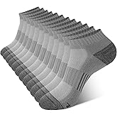 BAMBOO COOL Men's Ankle Socks Athletic Low Cut Cushioned Moisture Wicking, Running Socks Arch Support Breathable, 6 Pack