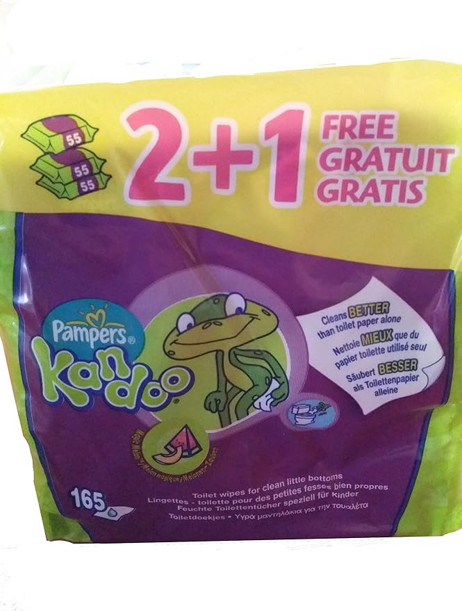 Pampers Kandoo Flushable Toilet Wipes 3 Packs of 55 wipes Total of 165 Wipes Amazon.co.uk Baby