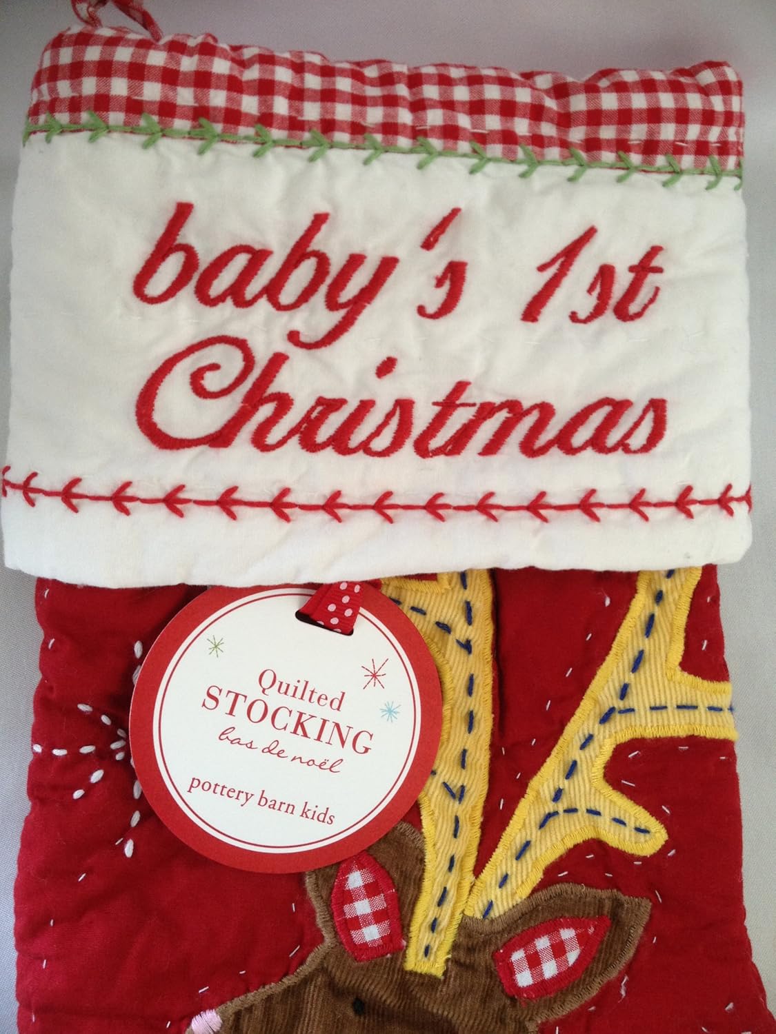 Amazon Com Pottery Barn Kids Baby S First Christmas Quilted