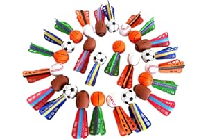 DONDOR Mini Foam Sports Ball Rocket Launcher Party Favors, Basketball, Baseball, Soccer, Football Foam Rocket Party Favors