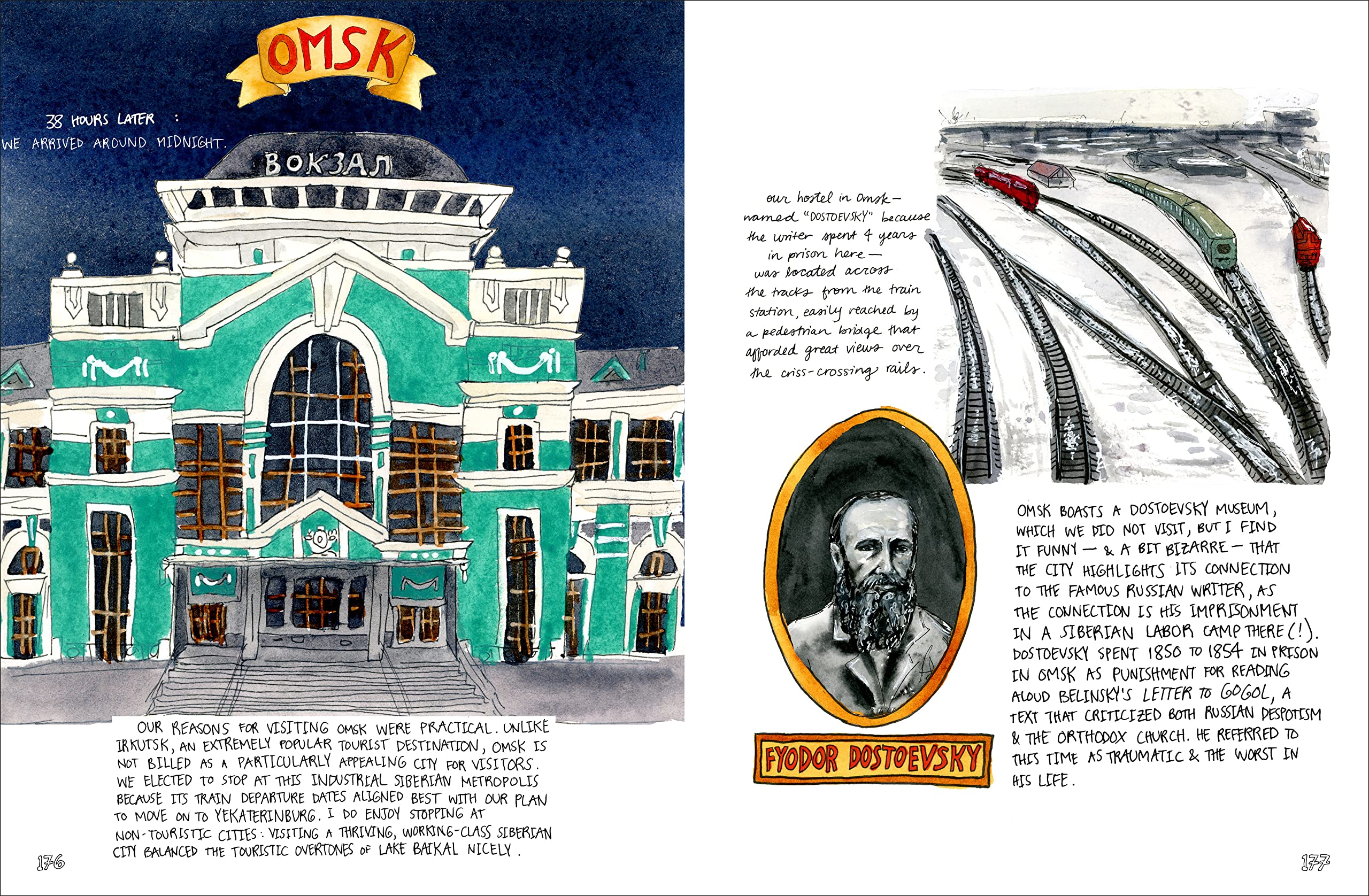 Border Crossings: A Journey on the Trans-Siberian Railway – An Artist's Illustrated Travel Guide with Cultural Tips from Beijing Through Mongolia to Moscow