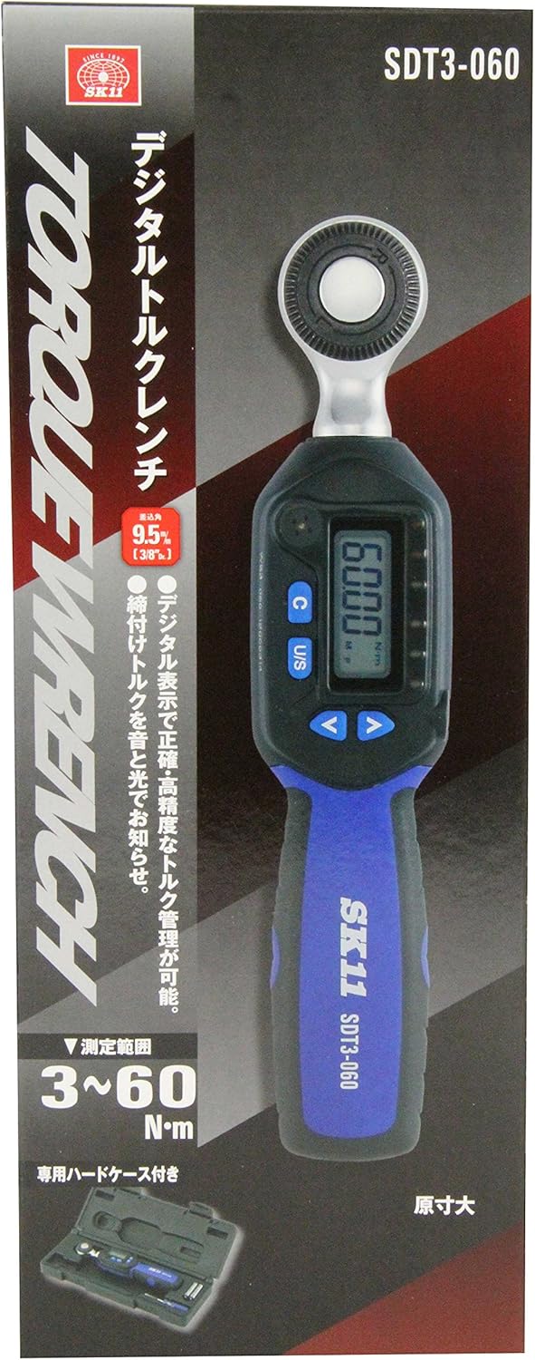 Amazon Sk11 デジタルトルクレンチ 差込角 9 5mm 3 60n M Sdt3 060 Diy 工具 ガーデン