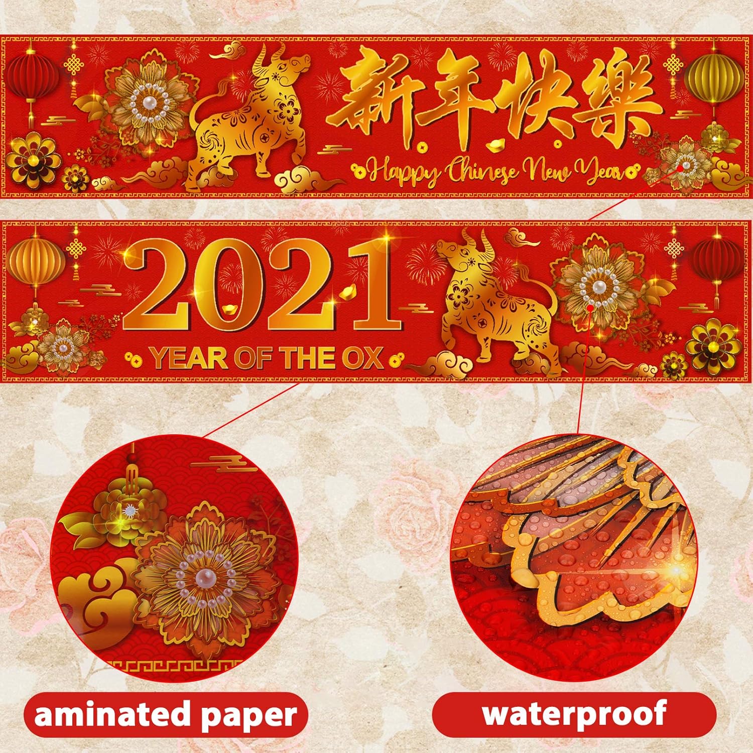 The of Decorations,Year Garland Party 2021 Banner Year New