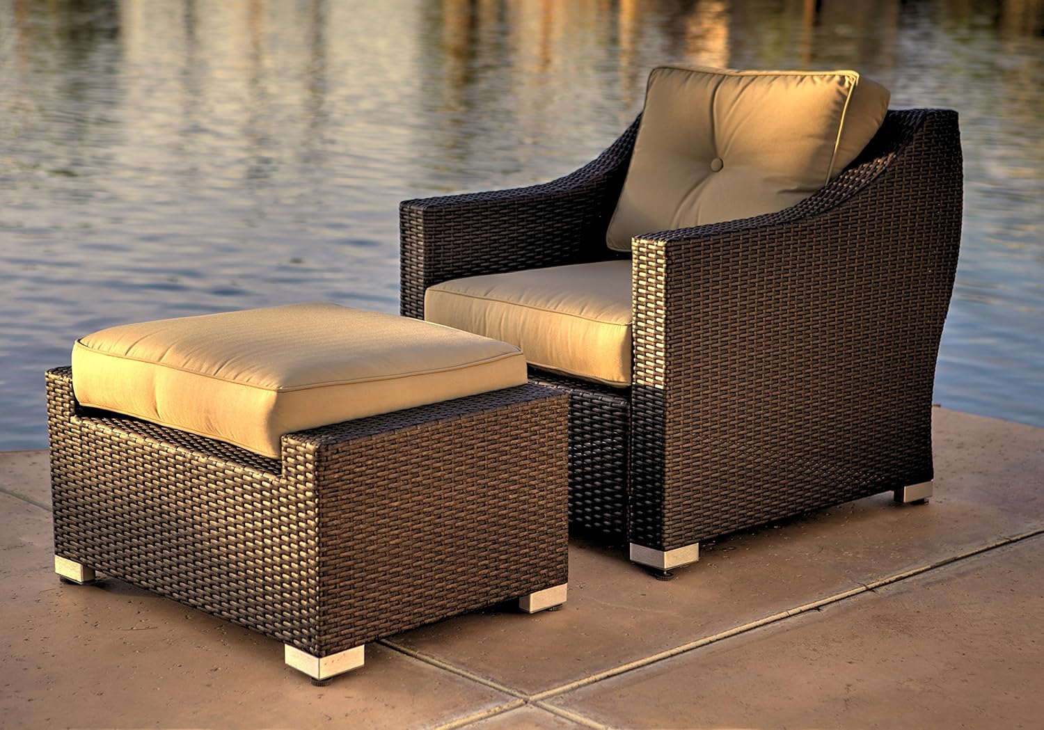 Amazon Com American Patio 2 Piece All Weather Wicker With