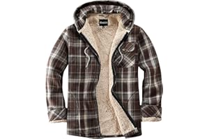 Elesuit Women's Full Zip Fleece Flannel Jacket Plaid Hooded Jackets Sherpa Lind Hoodies for Women