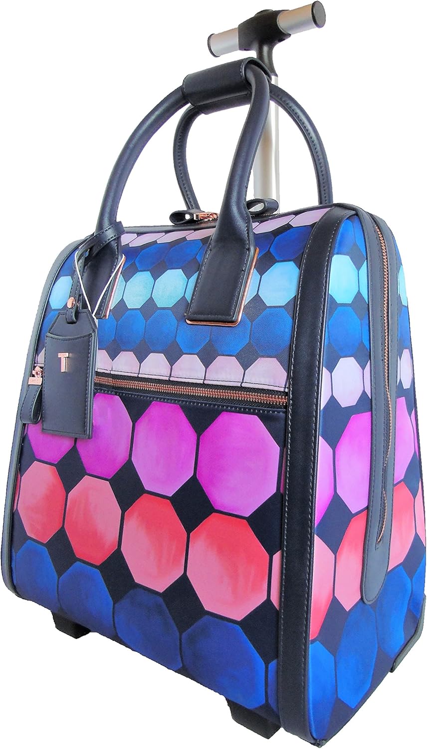 it navy and rose gold suitcase