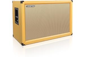 Sound Town 2x12" Empty Guitar Speaker Cabinet, Birch Plywood, Orange, Wheat Cloth Grill, Compatible with Celestion/Eminence S