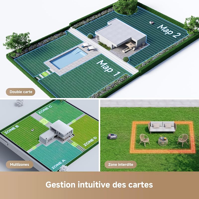 A1 Pro Robot Tondeuse sans Fil Périphérique, Recommandé 2000 m²