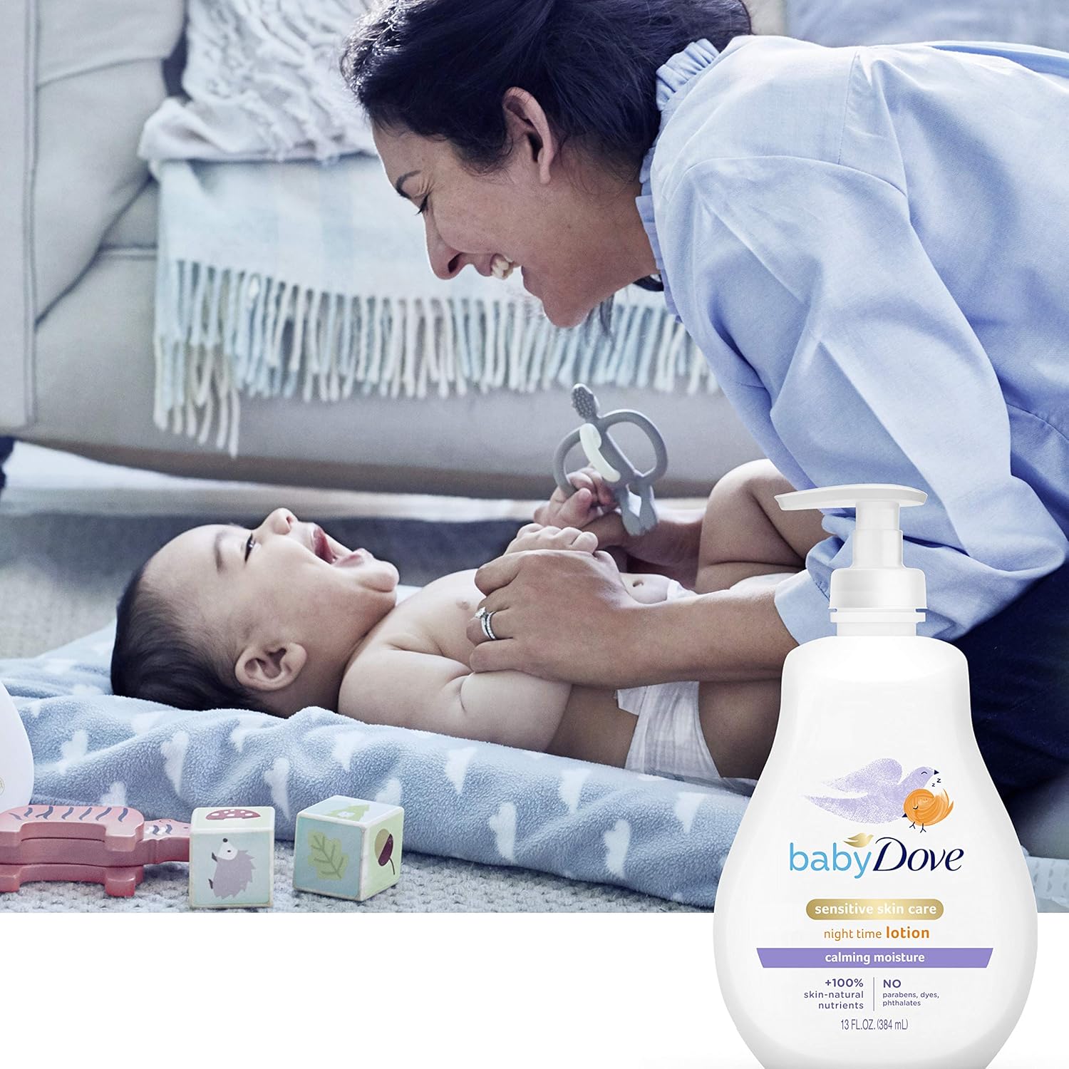 Baby Dove Sensitive Skin Care Baby Lotion For a Soothing Scented Lotion Calming Moisture Hypoallergenic and Dermatologist-Tested 13 oz: Beauty