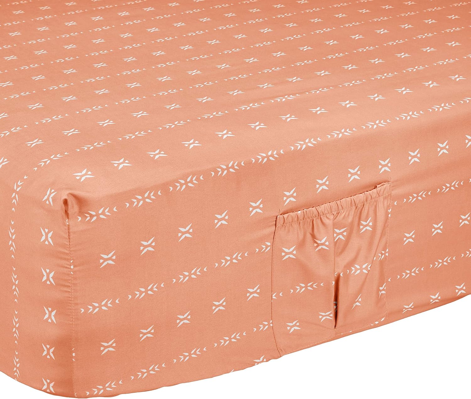  Basics Soft Microfiber Sheet Set with Elastic Pockets - Full, Salmon Simple Stripe: Home & Kitchen
