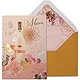 NIQUEA.D Mother's Day Card, Wine And Flowers, Includes a Unique Sentiment and Coordinating Envelope (NMD-0016)